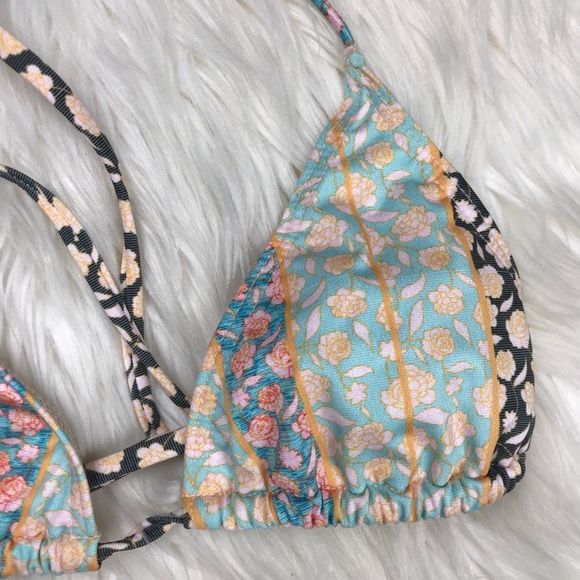 Tularosa floral triangle string bikini top small - Picture 5 of 7